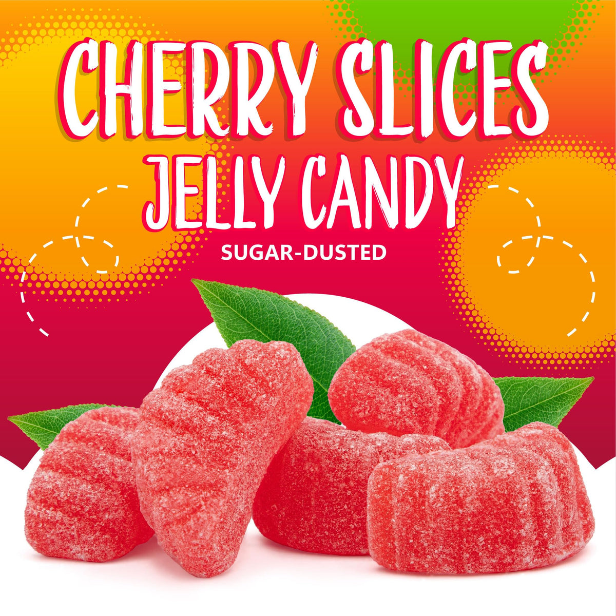 Sunny Island Cherry Slices in a retro candy bowl for celebrations.