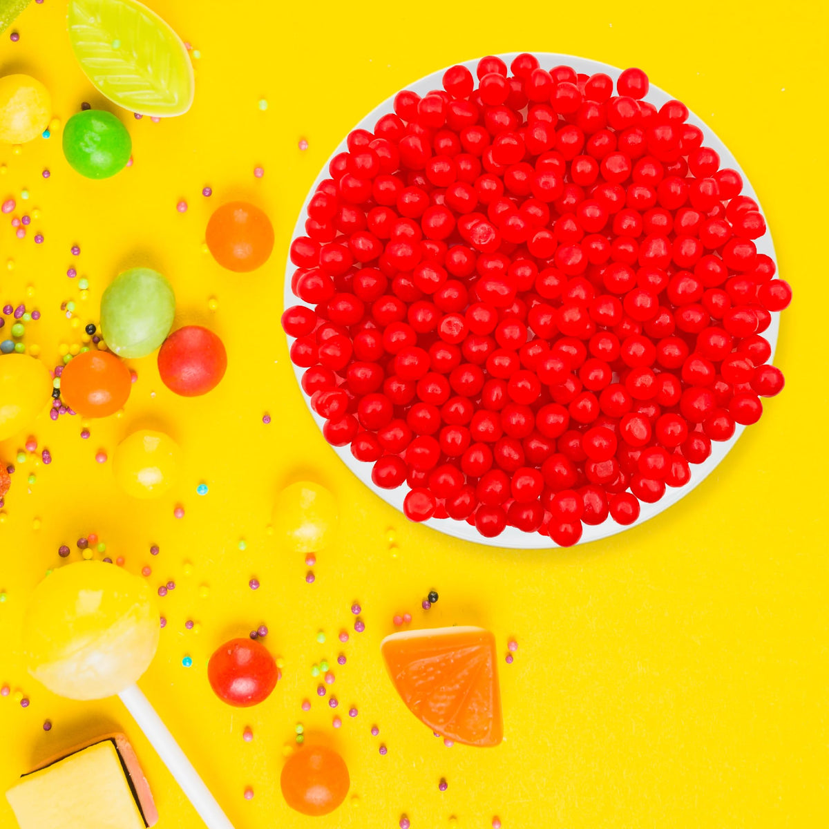 Sunny Island Cherry Sours bulk bag display highlights value and crowd-pleasing sweetness.