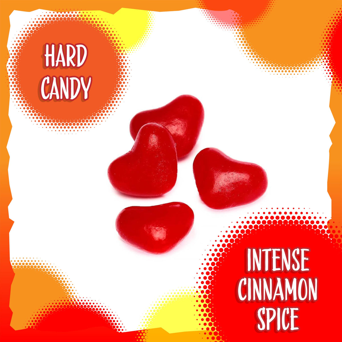 SUNNY ISLAND Cinnamon Hearts bright red colors for party trays.