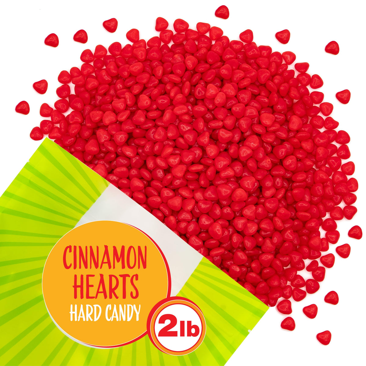 SUNNY ISLAND Cinnamon Hearts cupcakes topping adds spicy-sweet crunch.