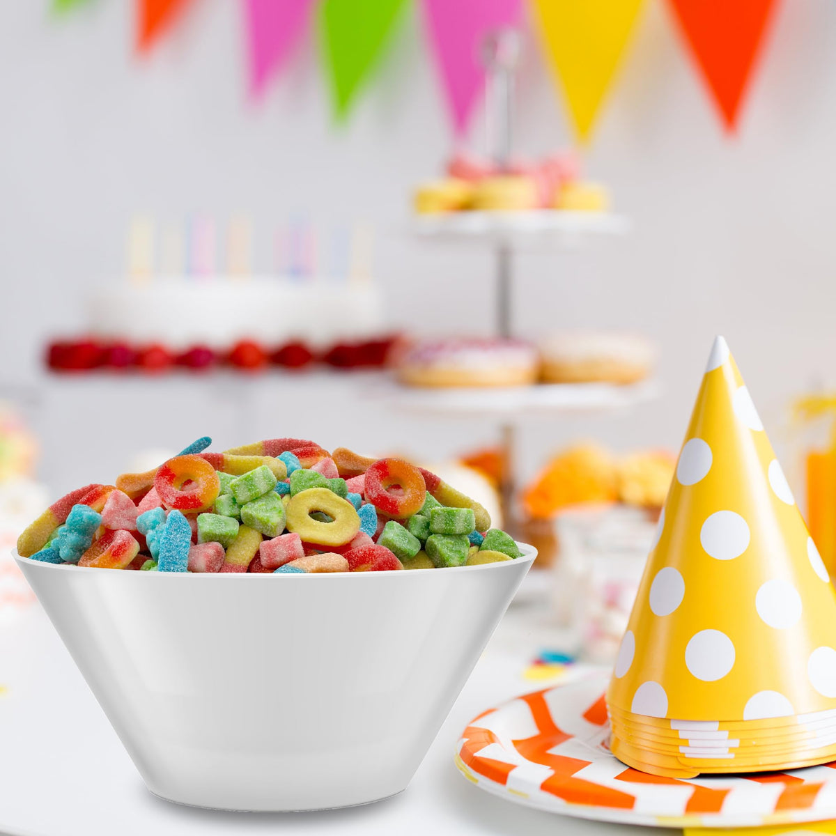 Sunny Island colorful gummies setup for decorating desserts and themed parties