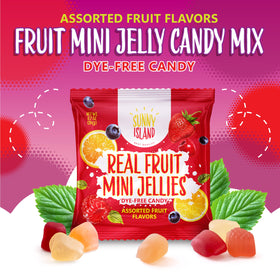 Sunny Island Fruit Jelly Candy blueberry delight image, convenient gluten-free vegan treat.