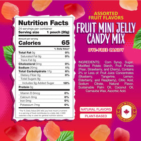 Sunny Island Fruit Jelly Candy cherry gummy in 24-pack, plant-based and dairy-free.