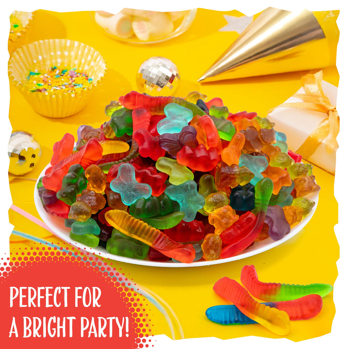 Sunny Island gummy candy mix 3D bears: bold color and fun textures for treats