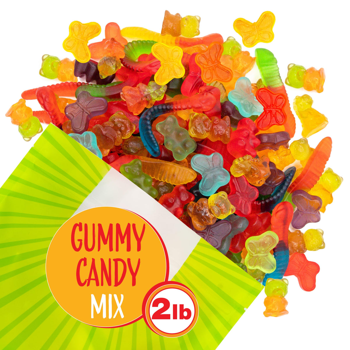 Sunny Island gummy candy mix butterflies: delicate shapes for kids' snack plates
