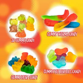 Sunny Island gummy candy mix variety bag: assorted fruit flavors in one bulk bag