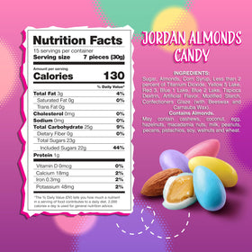 Sunny Island Jordan Almonds colorful shells on display for festive party favors