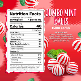 Sunny Island peppermint hard candy close-up highlighting the classic mint flavor.