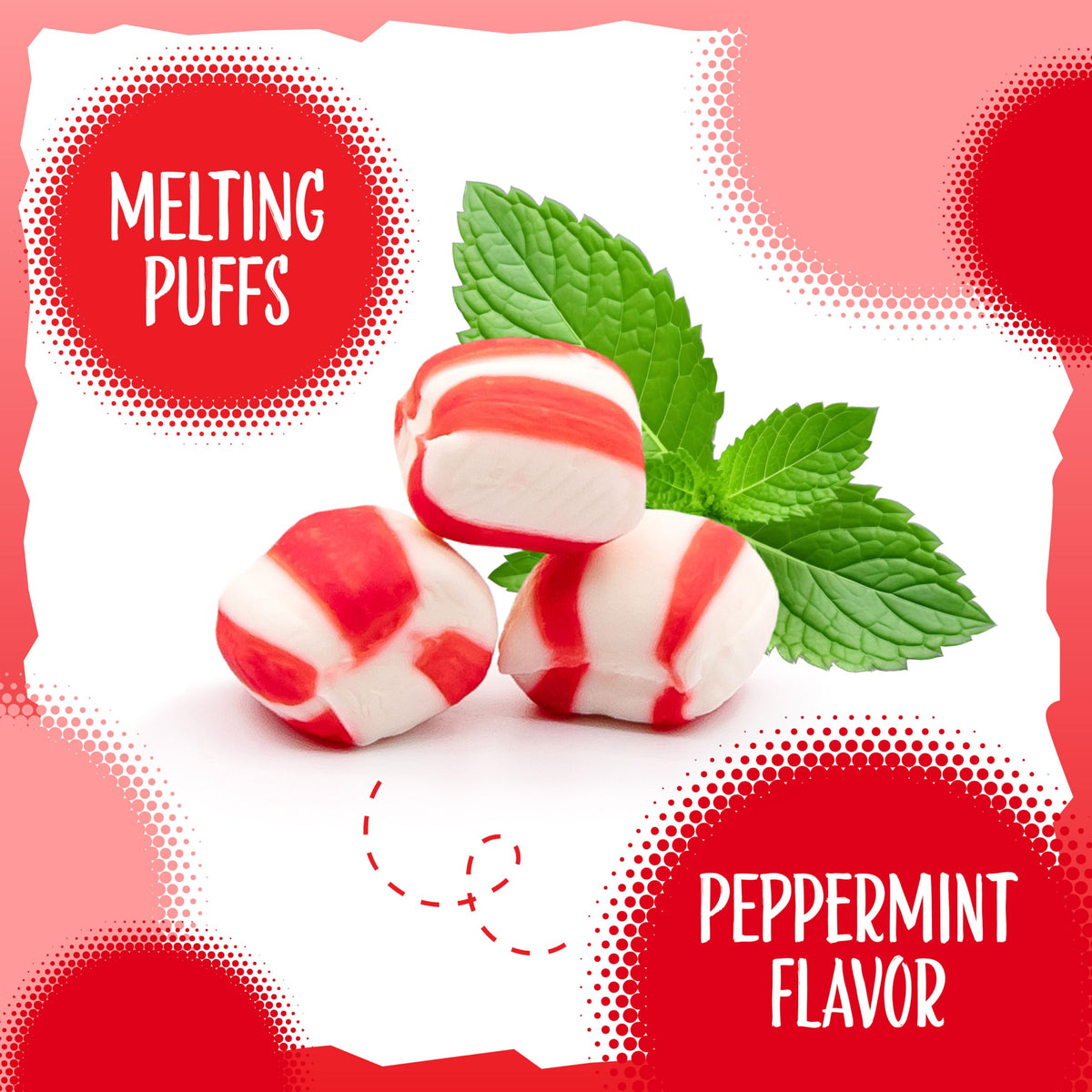 Sunny Island Peppermint Puffs in a candy dish add festive appeal.