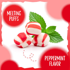 Sunny Island Peppermint Puffs in a candy dish add festive appeal.