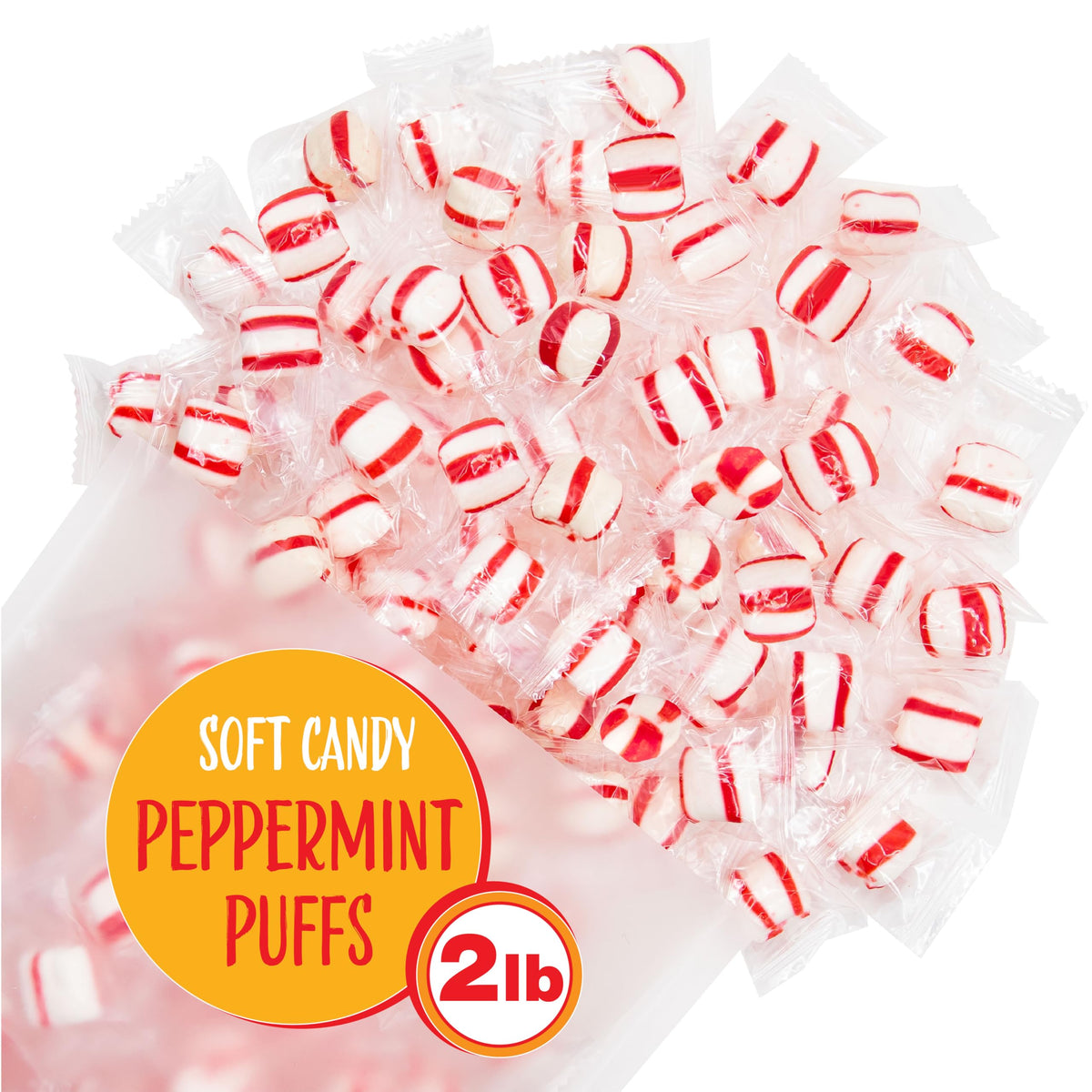 Sunny Island Peppermint Puffs are soft mints that melt pleasantly in your mouth.