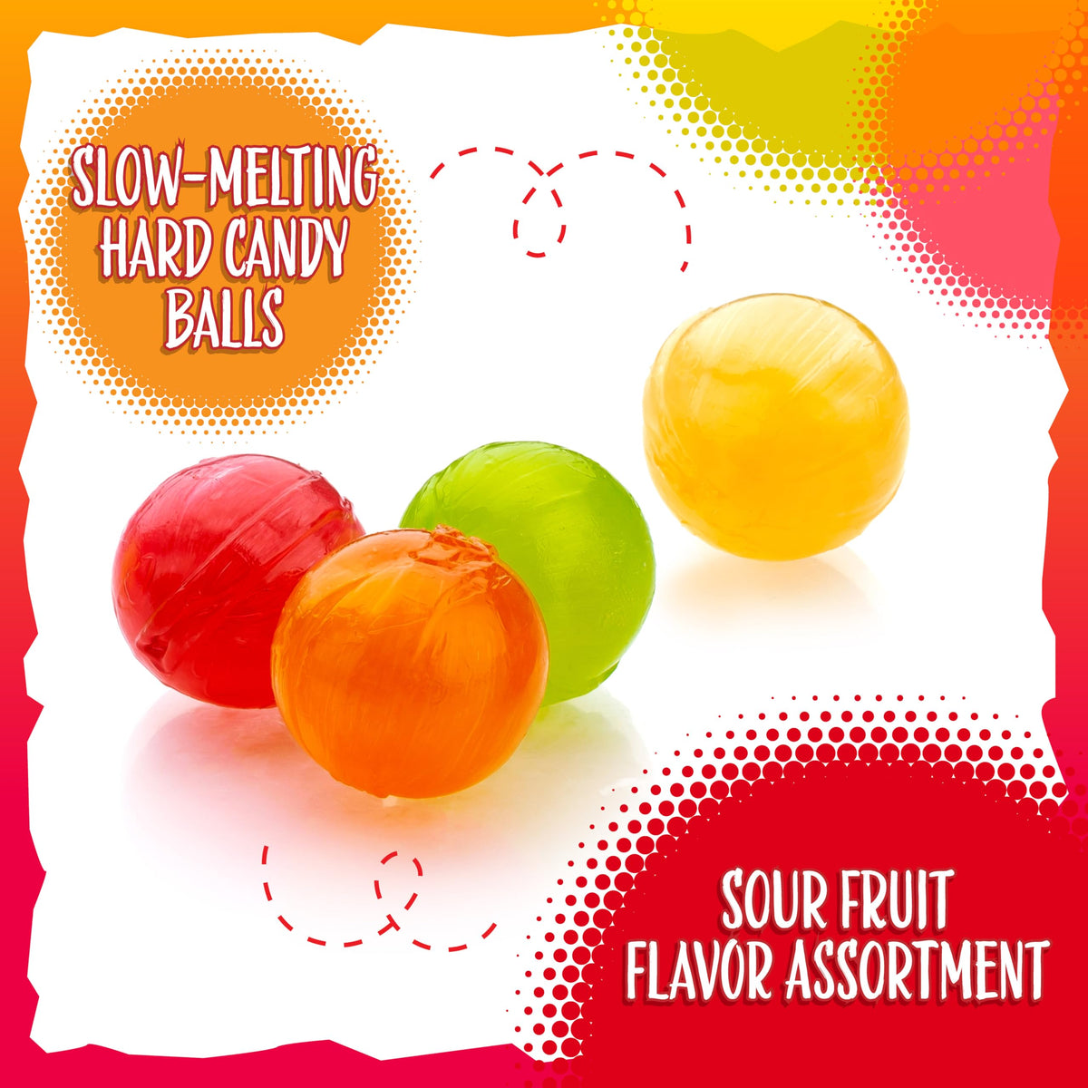 Sunny Island Sour Balls ideal for candy buffets and jars.