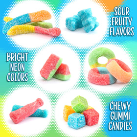 Sunny Island Gummy Blocks, chunky shapes for candy bowls and desserts.