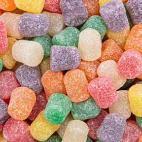 Sunny Island Spice Drops 2lb bag shown in a colorful bowl for party snacking