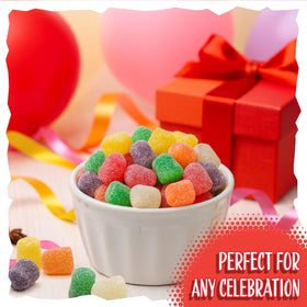 Wintergreen mint pieces on a festive board by Sunny Island Spice Drops