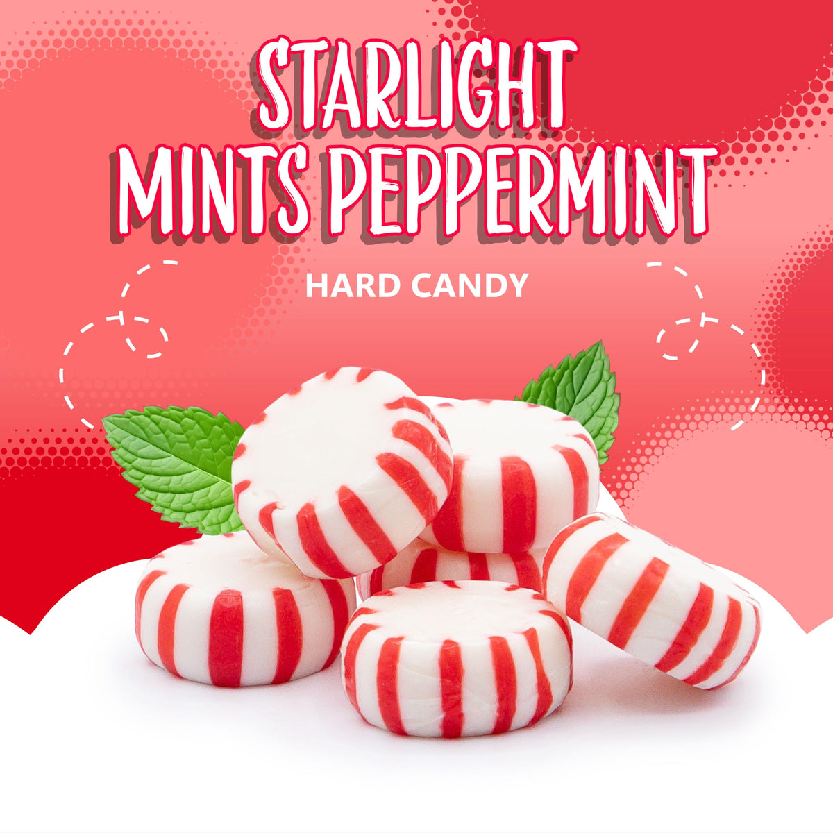 Sunny Island Starlight Peppermint Mints in a candy dish for party display.