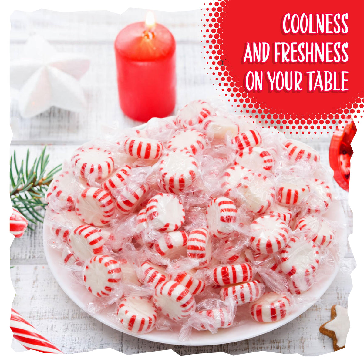 Sunny Island Starlight Peppermint Mints set up for movie night.