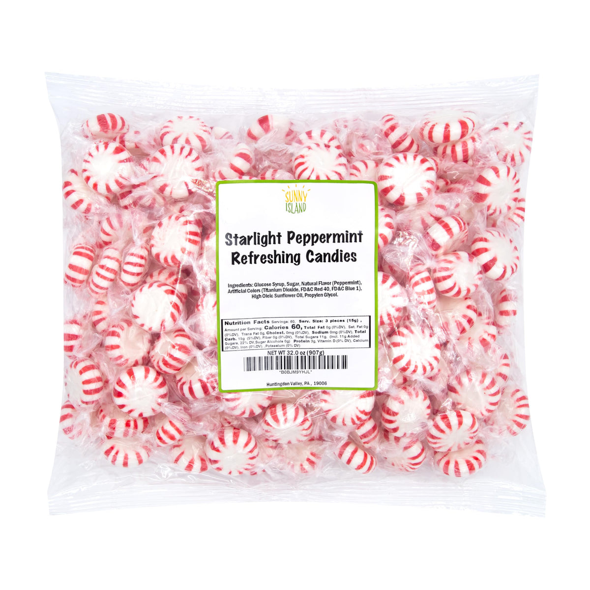 Sunny Island Starlight Peppermint Mints, pocket freshener for quick breath refresh.