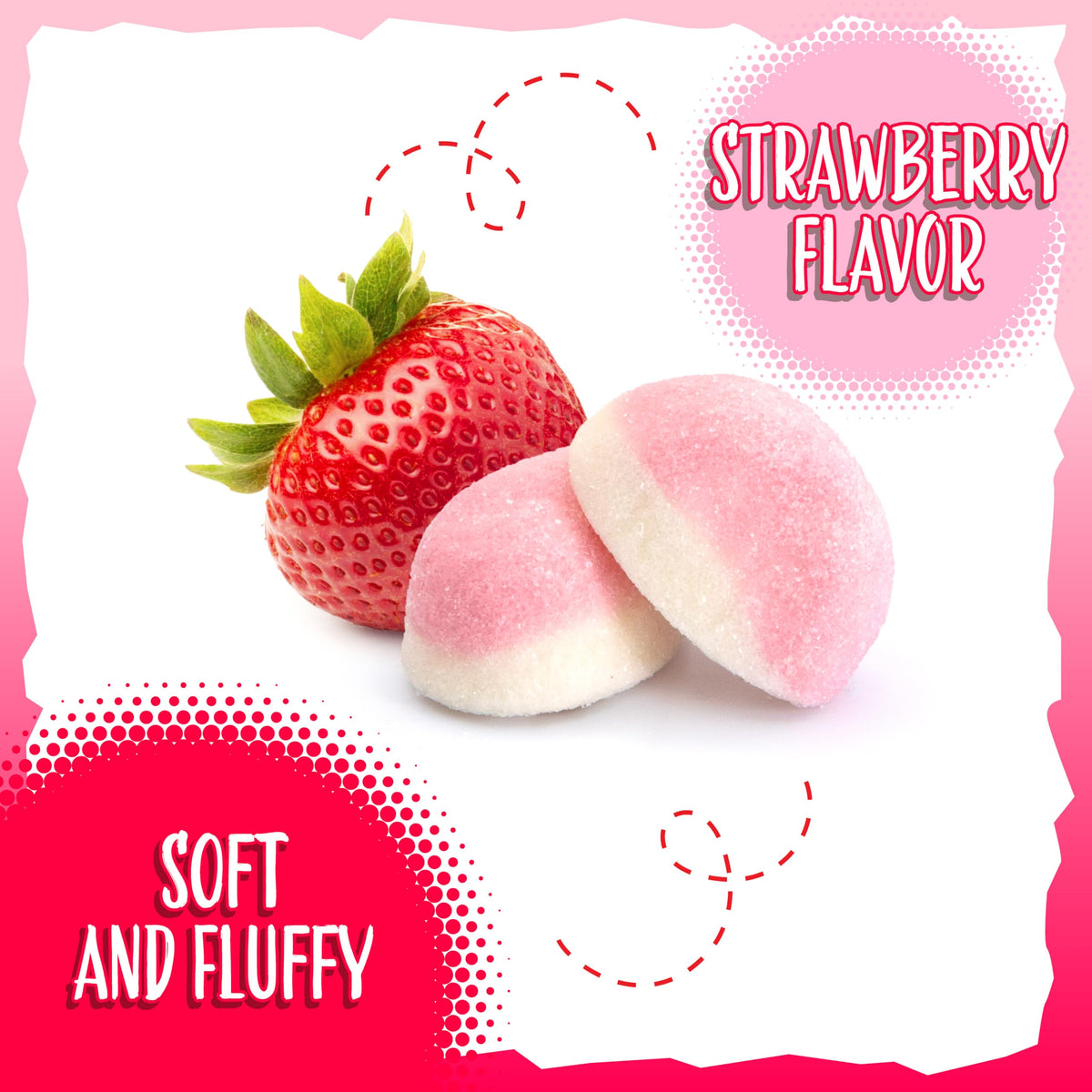 Sunny Island pink gummies decorate buffets and pink-themed celebrations with charm.