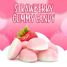 Sunny Island puffy candy melts in mouth with light strawberry flavor for desserts.