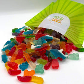 Sunny Island Worms gummies offer whimsical shapes for themed treats and edible crafts.