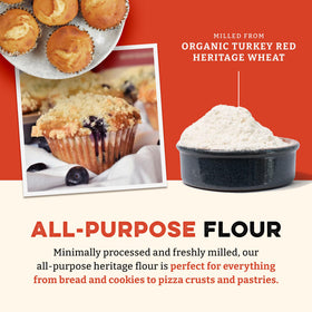 Sunrise Flour Mill flour-dusted counter showing dough readiness for baking