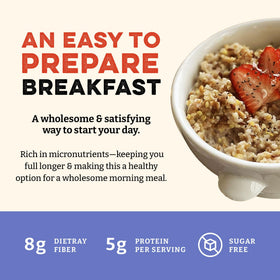 Sunrise Flour Mill seven-grain hot cereal mix kitchen scene inspiring nutritious mornings.