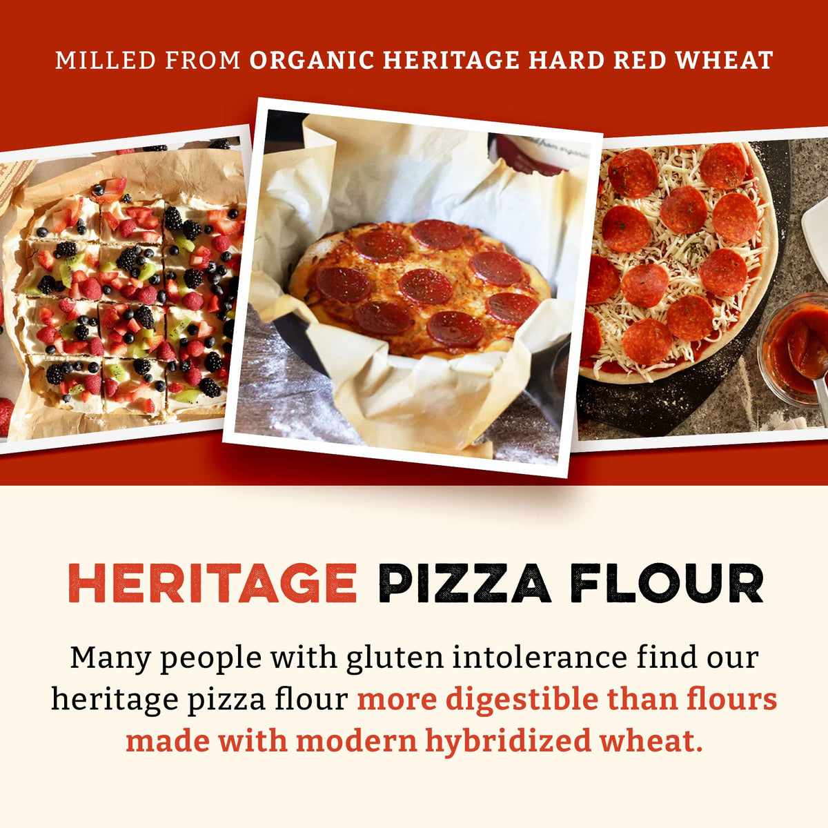 Turkey Red heritage wheat close-up from Sunrise Flour Mill highlights premium grains.