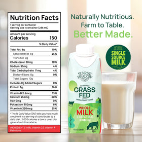 Sunrise Meadow grass-fed milk carton shown with on-the-go use in mind