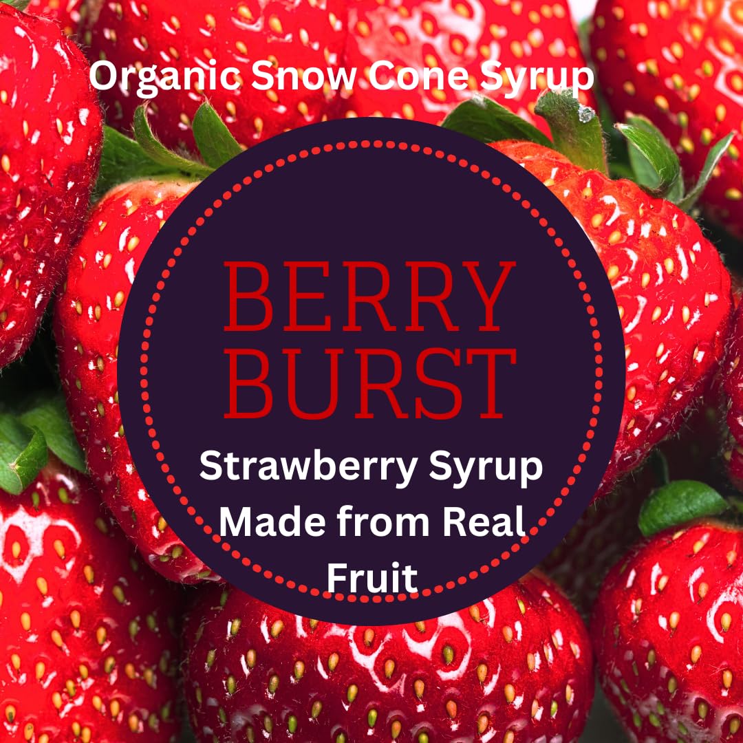Sunshine Sno Dye Free Strawberry Syrup added to a refreshing beverage