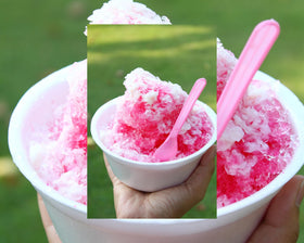 Lemonade or sparkling water with Sunshine Sno Watermelon Syrup.