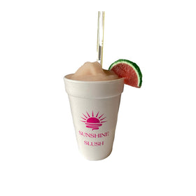 Reusable pouch packaging for Sunshine Sno dye-free watermelon syrup.