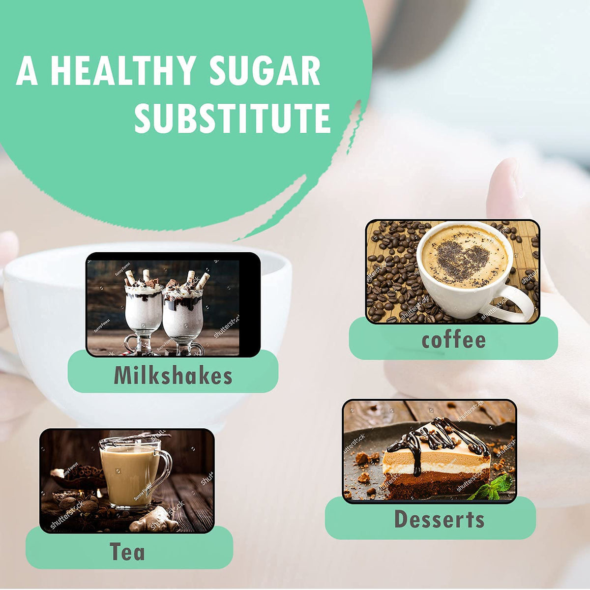 Sunshine Valley Mannitol Powder dissolves in tea without overpowering flavor.