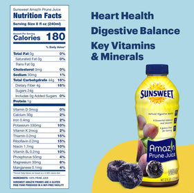 Sunsweet Amazin Prune Juice side can showing two-pack convenience for lunches