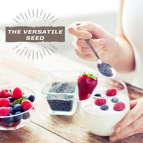 Sunwarrior Chia Seeds fiber-omega3-boost for digestive support and heart-friendly meals.