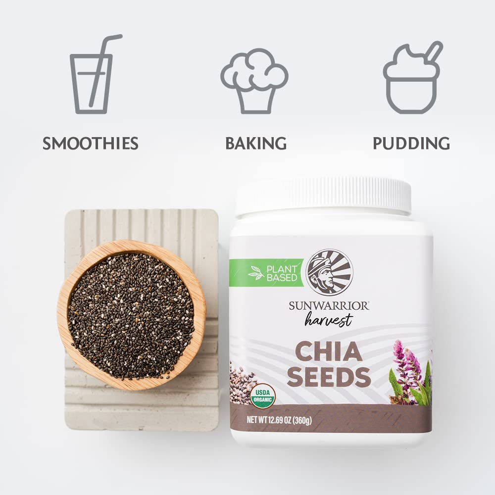 Sunwarrior Chia Seeds add texture and nutrition to smoothies and puddings.