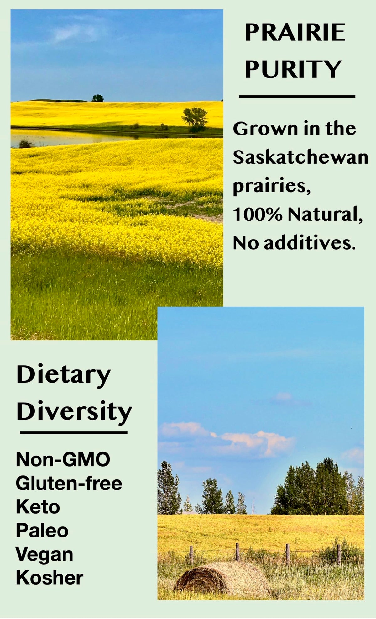 SUNYEAH hemp hearts label highlighting non-GMO status