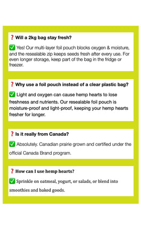 SUNYEAH hemp hearts on salad bowl, nutty flavor topping for greens