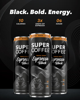 Pouring over ice with SUPER COFFEE delivers a refreshing cold brew feel