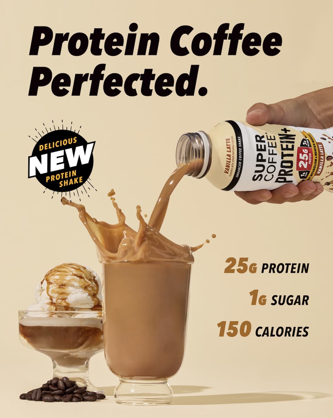 SUPER COFFEE+ Mocha pack front showing 18-pack convenience