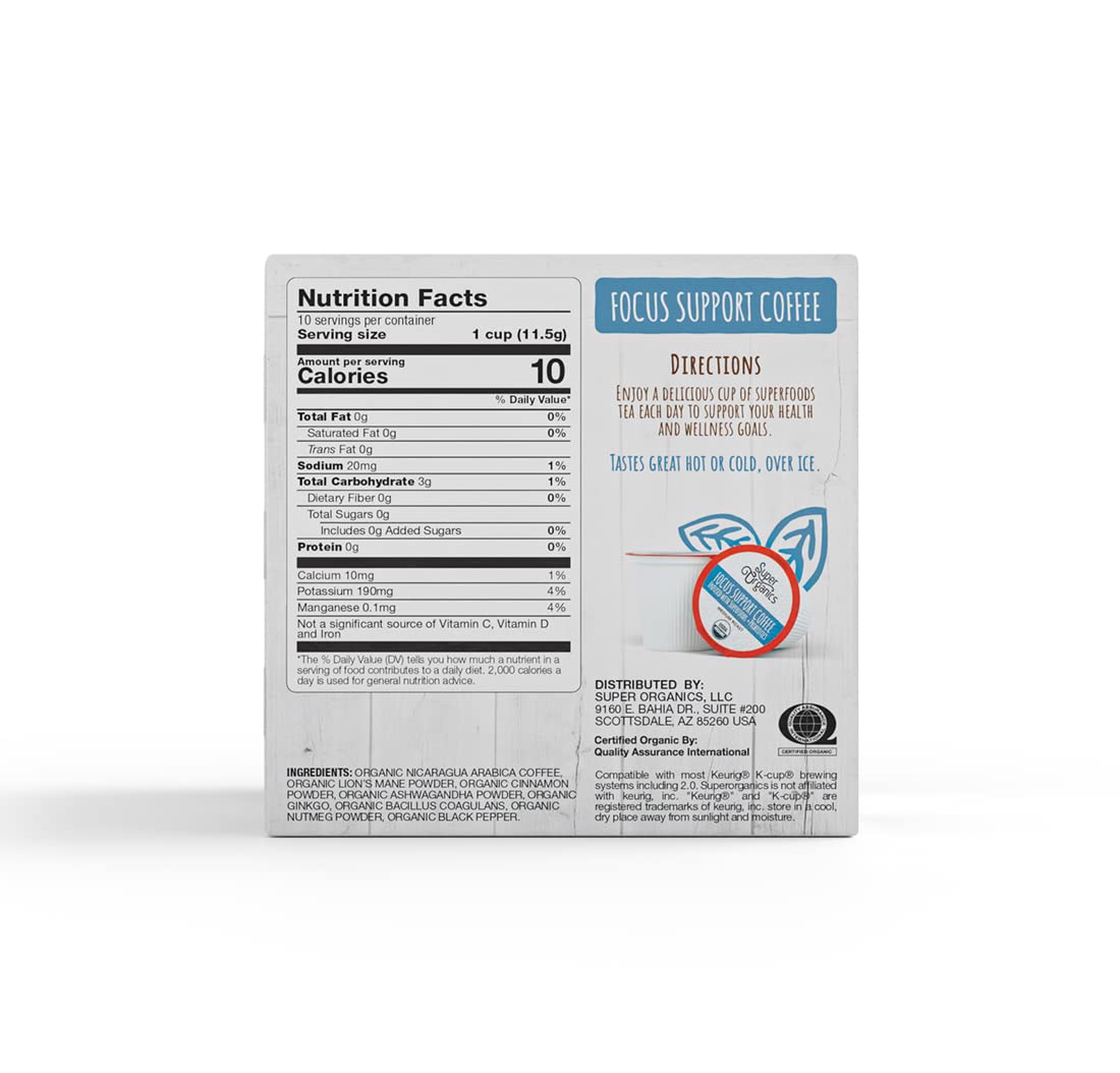 Super Organics medium roast aroma with smooth taste experience.