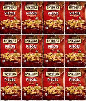 SUPERDEALS Snyder's honey mustard onion pretzel pieces in a 12-pack for gatherings