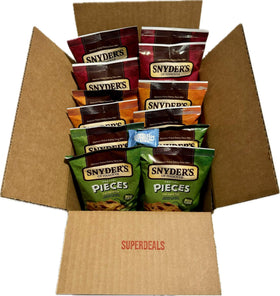 SUPERDEALS Snyder's Pretzel Pieces close-up crunch emphasizing sourdough texture