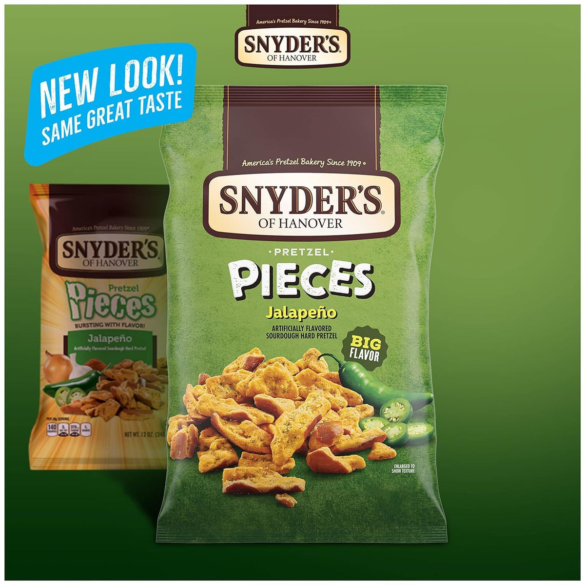 SUPERDEALS Snyder's Pretzel Pieces mixed pack display for versatile snacking