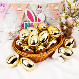 Supernal fillable Easter egg showing candy and notes inside.