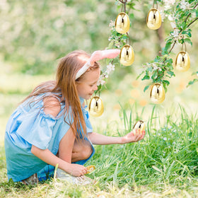 Supernal golden egg for photo props and memory-worthy moments.