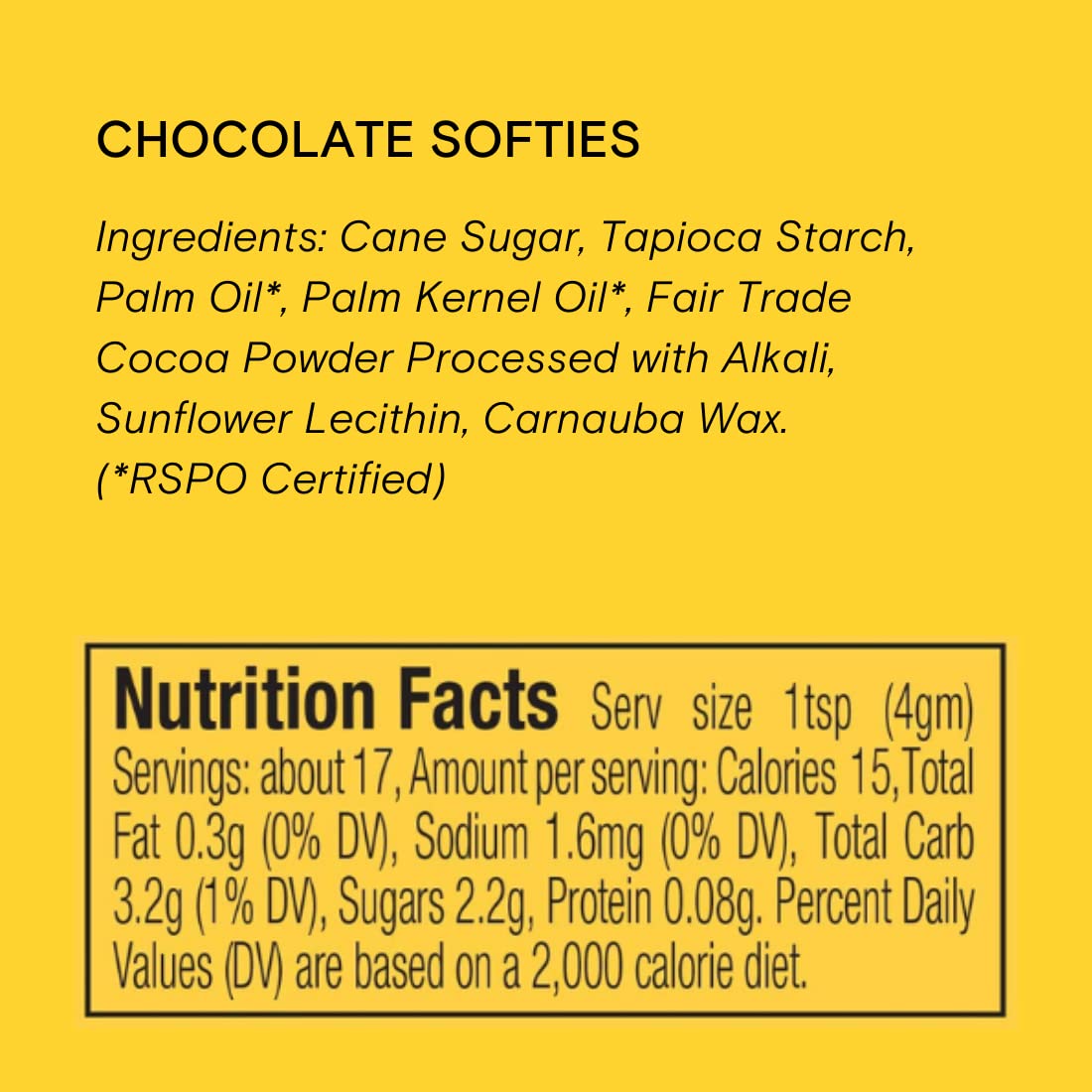 Supernatural Chocolate Softies Sprinkles USA-made packaging supporting local production