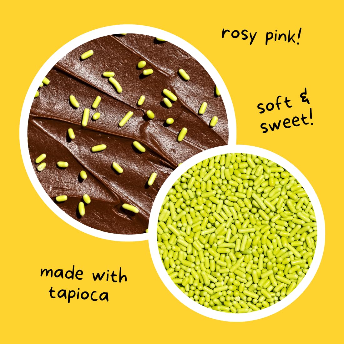 Cake decor with Supernatural Grassy Green Softies adds vibrant vegan-friendly accents