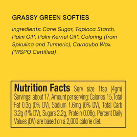 Ingredients label hints at natural colors and non-GMO components
