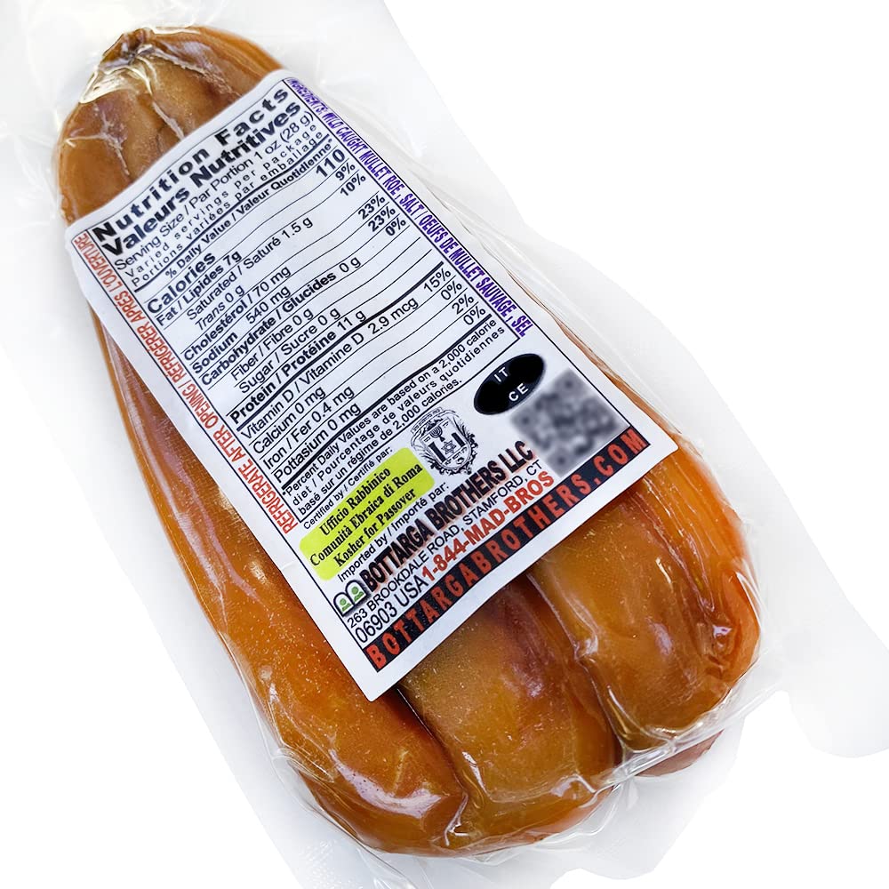 Supreme Bottarga Sardinian Gold slices on a plate for topping dishes
